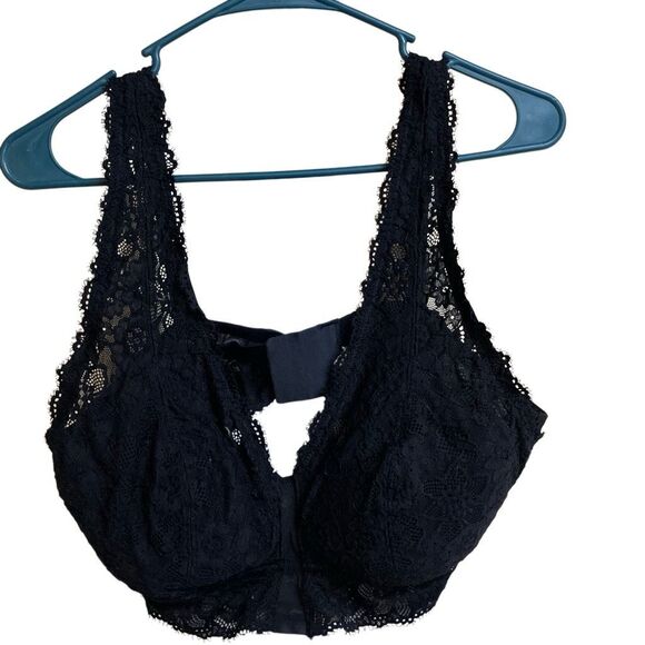 Aerie black lace padded bralette XL - Picture 1 of 9